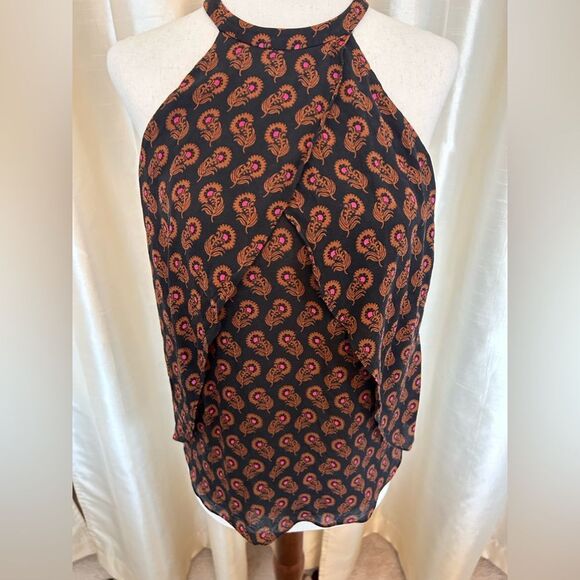 A.L.C. Women's Iggy Draped Silk Dahlia Top Size 2 - Picture 3 of 6